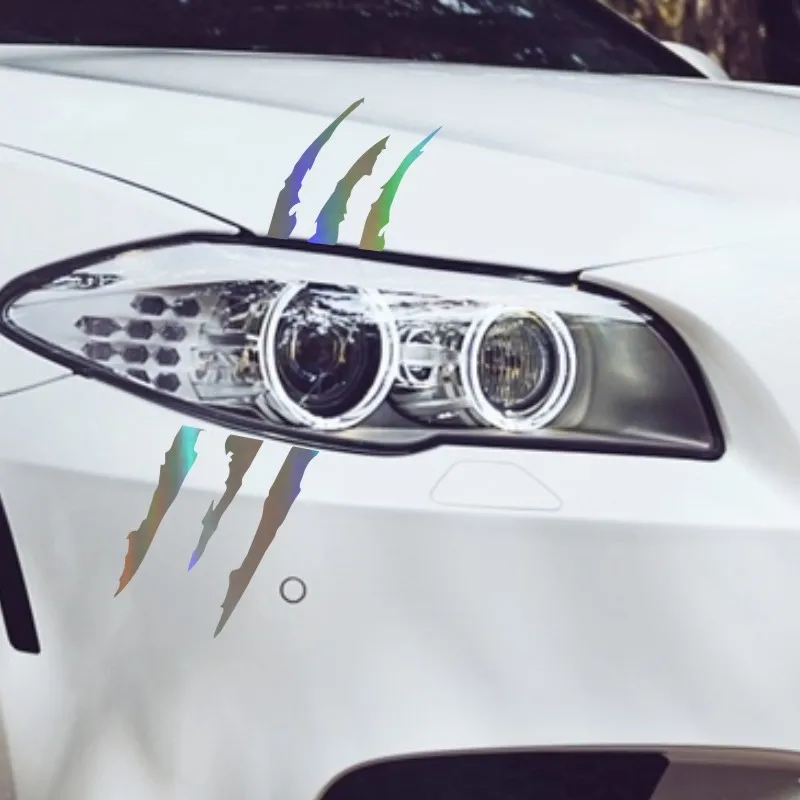 Автомобильные наклейки s 40 см* 12 см, монстры, царапины, коготь, знаки, автомобильные мотоциклы, авто украшения, 3D светоотражающие, купить 2, сохранить половину, на заказ, наклейки