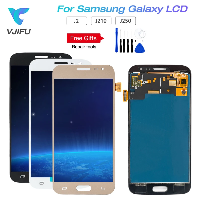 

AAA For Samsung Galaxy J2 2015 J200 J200F LCD Display / J210 J2 2016 / J250 J2 Pro 2018 LCD With Touch Screen Digitizer Assembly