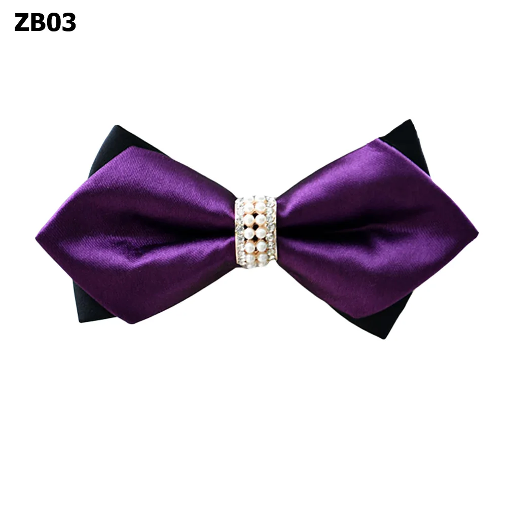 Dark Purple Мужские стильные Цветочные Пейсли предварительно завязанные с бантом для свадьбы высокого класса галстук-бабочка RSTIE0305 - Цвет: Dark Purple