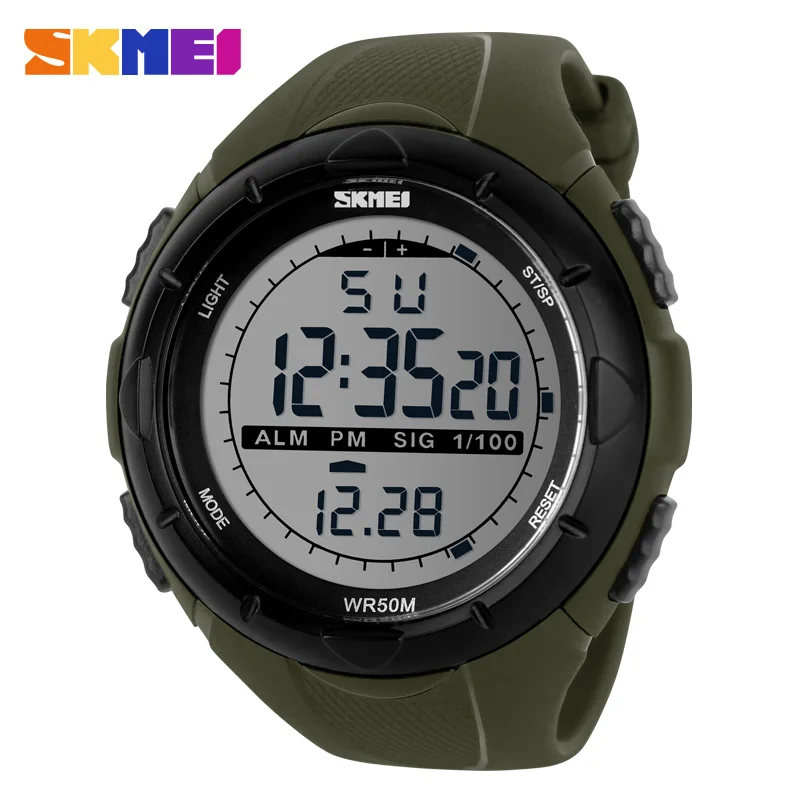 2017 New Skmei Brand Men Sports Watch LED Digital Military Watches Dive Swim Outdoor Casual Wristwatches