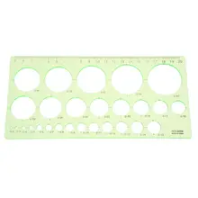 2 шт зеленых пластиковых студентов прямоугольной формы Рисование круг шаблон линейка