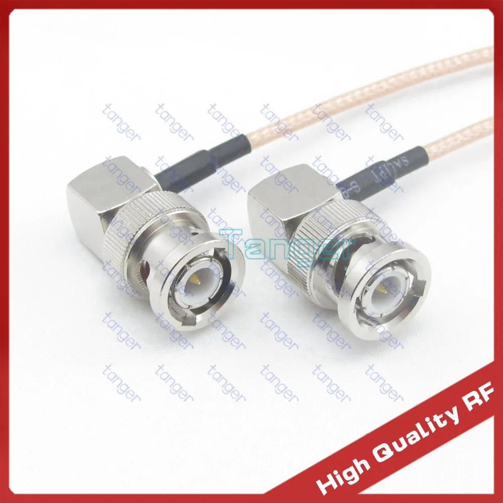 

Hot BNC male plug to BNC male plug double right angle 100cm 40inch 3feet RG316 RF Coaxial Pigtail Low Loss cable high quality