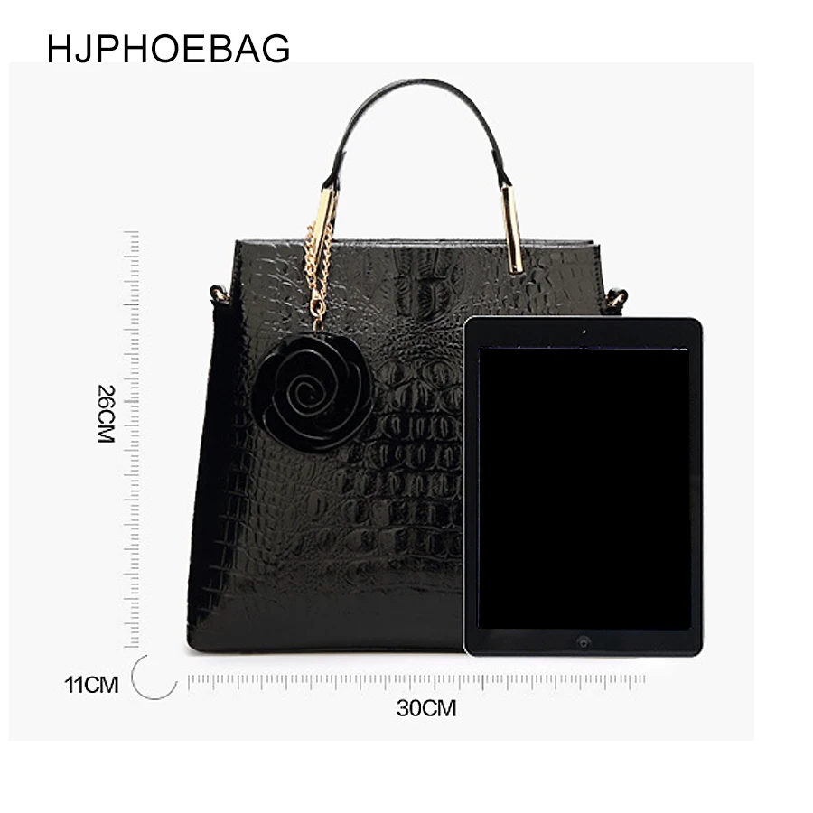  HJPHOEBAG Women's large-capacity crocodile pattern handbag casual crocodile shoulder bag Messenger  - 32997494471