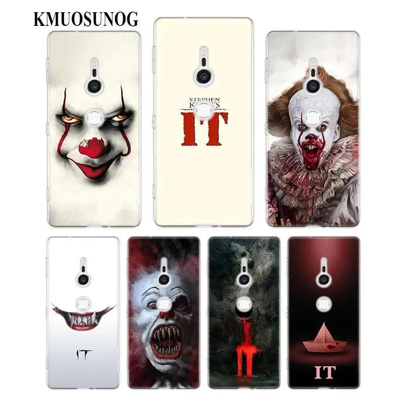 

Transparent Soft Silicone Phone Case stephen kings it for Sony Xperia E5 XA1 XA2 M5 Z5 XZ1 XZ2 Compact