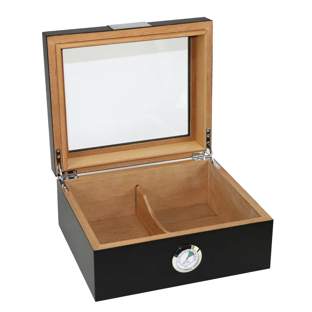 Classic Wooden Cigar Humidor box with Glass Top Custom Table Handmade