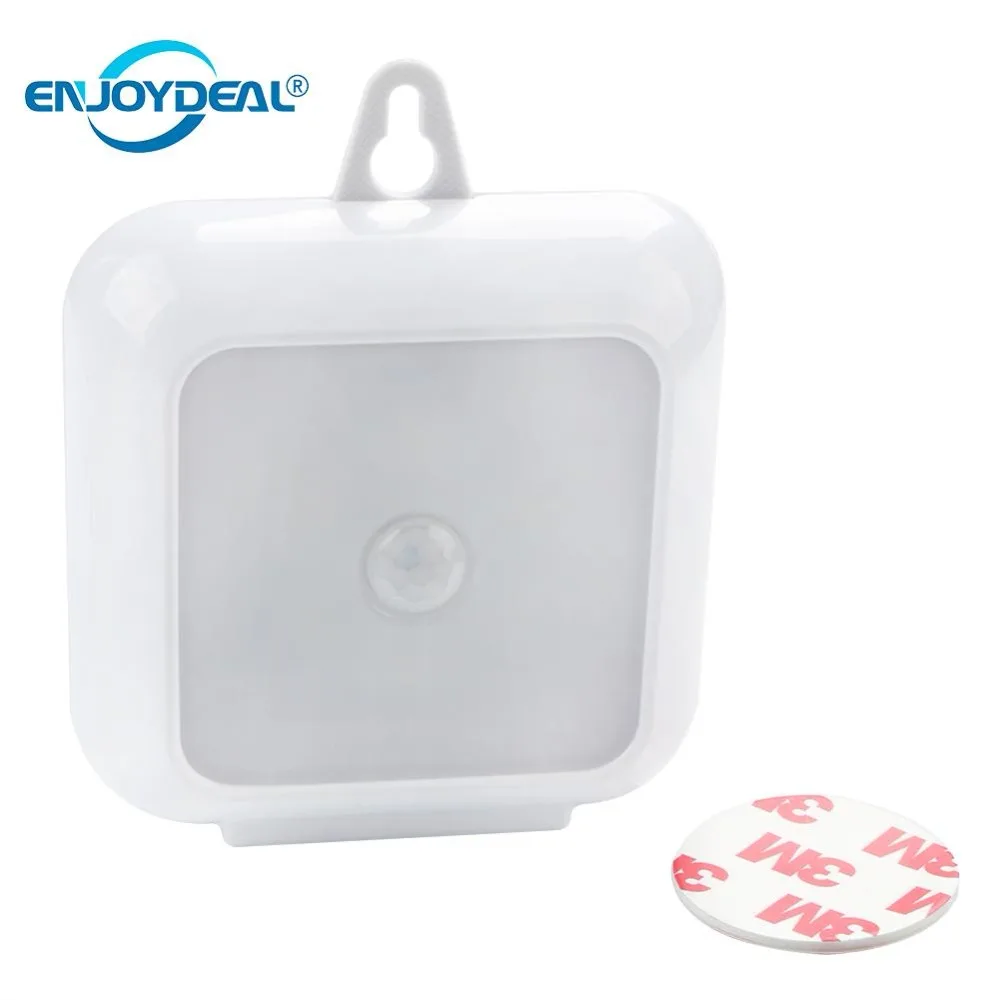 

Wireless PIR Motion Induction Sensor Night Light Auto ON/OFF Battery Powered 6 Led Wall Lamp Lantern For Cabinet Kitchens