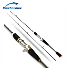 BlueSardine литье из углеродистой стали удочки ультра-легкие удочки для рыбалки 2 секции рыболовные снасти 1,8 м