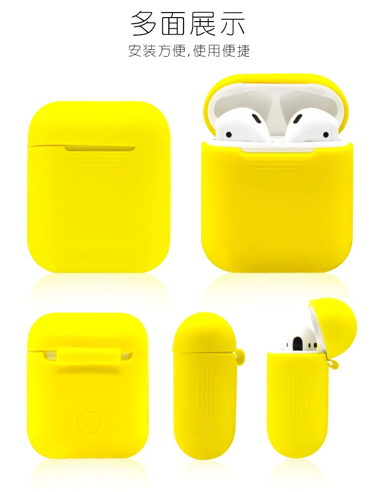 Silicone Wireless Bluetooth Earphones Case For Airpods Apple i10 i12 TWS Earbud Earphone accessories Protective Cover