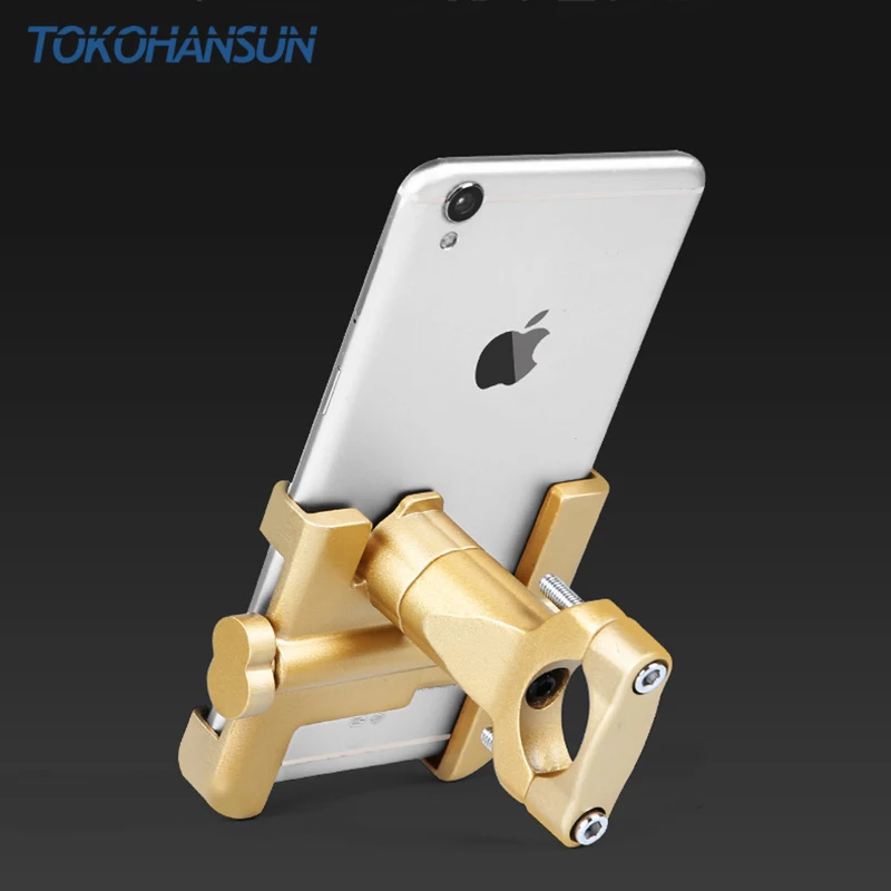 

TOKOHANSUN Universal Aluminum Alloy Motorcycle Phone Holder For iPhone Cellphone Holder For Moto Holder Bike Handlebar Holder
