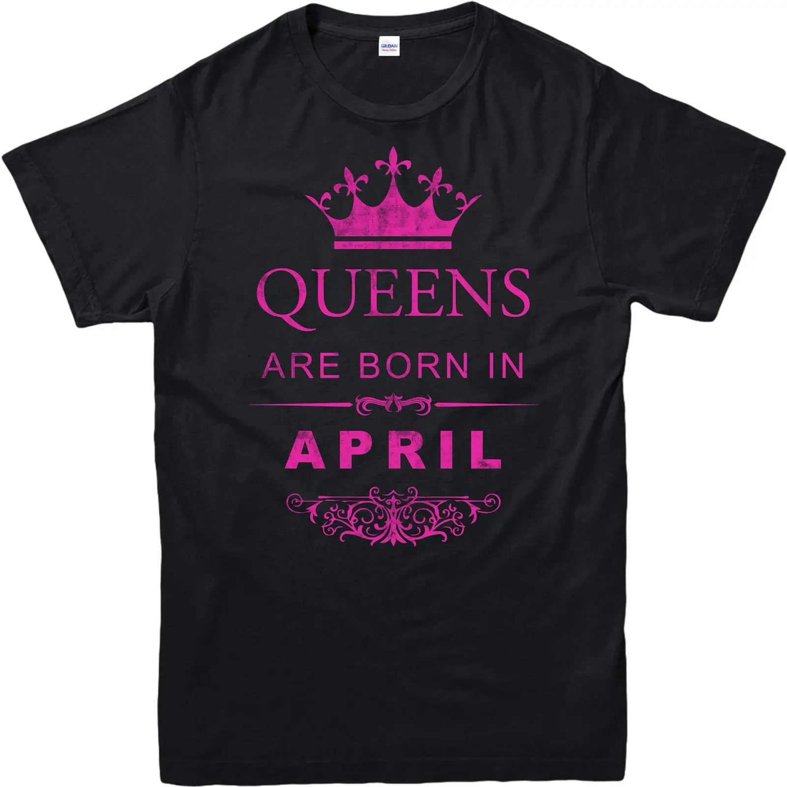 Queens Are Born In April T Shirt Birthday Gift Mothers Day Adult And Kids Sizes T Shirt For Men Boy Short Sleeve Cool Tees T Shirts For Men T Shirtshirt For Men Aliexpress