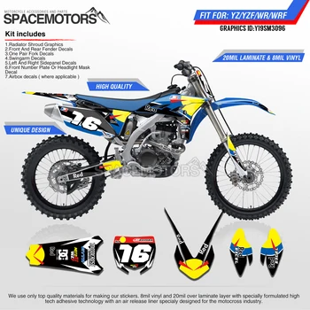 

MotoSpace Customized Team Graphics Backgrounds Decals 3M Stickers For YAMAHA YZF250 2010-2013 WR450F 2012-2015 096