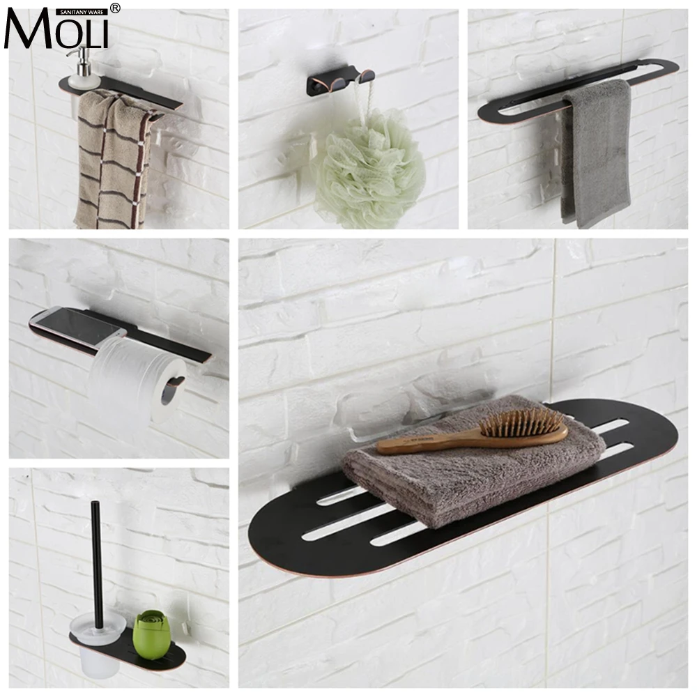 Bathroom Accessories Towel Shelf Towel Bar Toilet Paper Holder Soap