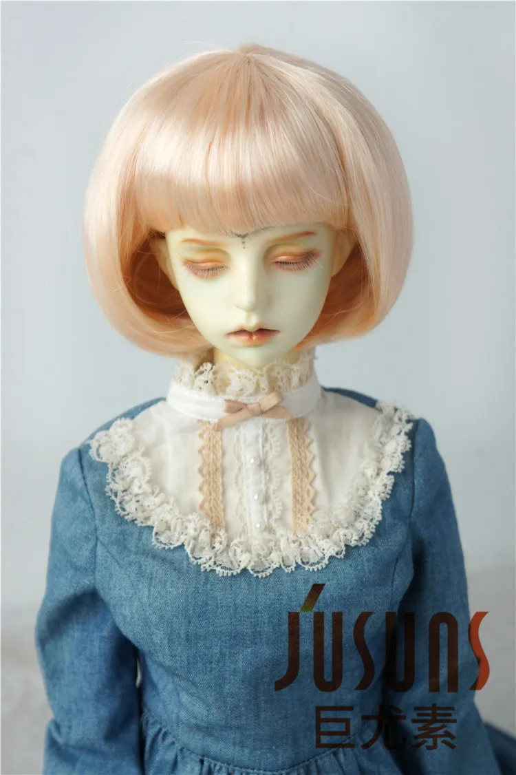 JD478 Размер 9-10 дюймов для моды BJD парик-Боб с полным взрыва кукла парик милая кукла волосы высокого качества модные куклы парики - Цвет: 9-10inch BlendOrange