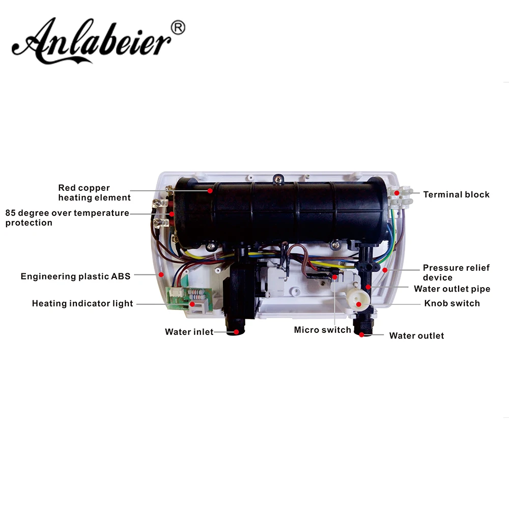 Цена продажи ванная комната маленький размер горизонтального типа Электрический проточный водонагреватель горячий душ с шнуром питания