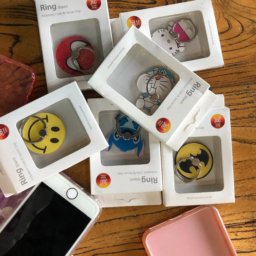 

Smartphone finger ring holder phone stand cute bat iring for xiaomi mi 8 iphone x 7 8 plus case for phone holder