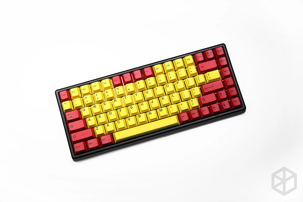 Красная желтая вишня профиль краситель Sub Keycap набор толстый PBT для клавиатуры gh60