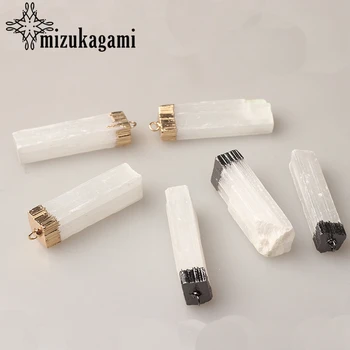 

Natural Stone Charms Unique Crystal Irregular White Crystal Floating Charms Pendant 1PCS For DIY Jewelry Making Accessories