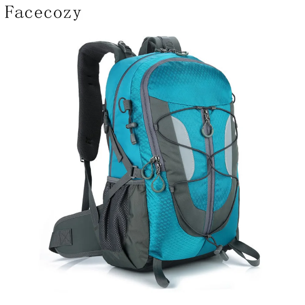 Facecozy Unisex 30L Outdoor Traveling Camping Backpack Night Reflective