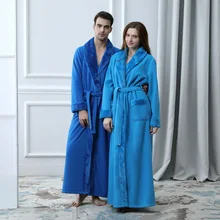 Men Robes Women Winter Extra Long Thick Warm Flannel Fleece Bathrobe Luxury Kimono Bath Robe Women Robes Male Dressing Gown on sale winter lovers luxury warm long flannel bathrobe women men thick kimono night bath robe robes dressing gown home clothes