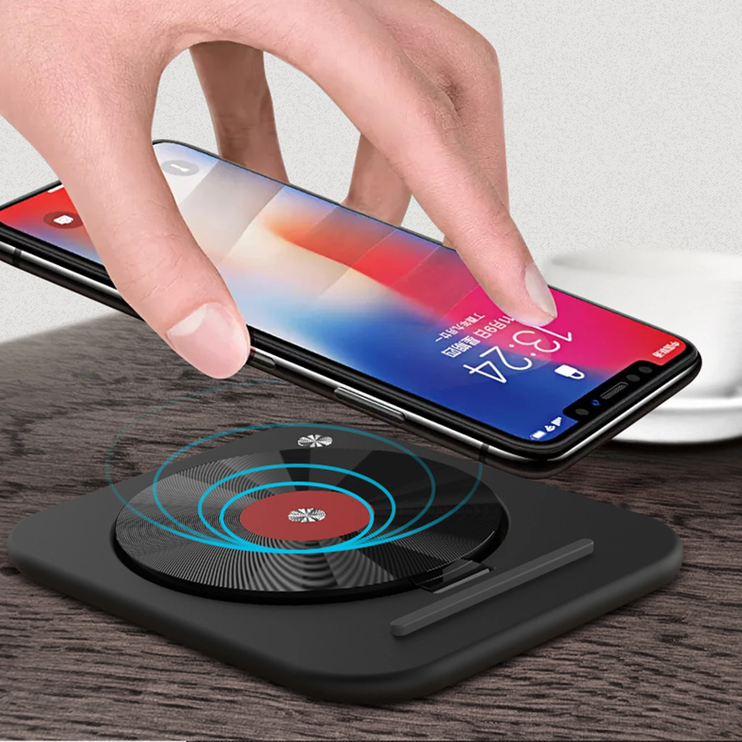 Besegad 10 Вт складное Беспроводное зарядное устройство QI Быстрая зарядка Pad для Apple