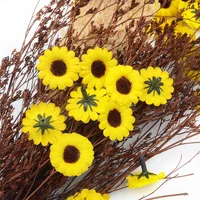 30pcs Mini Silk Sunflower Artificial Daisy Flower Head For Wedding Party Decoration DIY Scrapbooking Wreath Craft Fake Flowers - Image 6