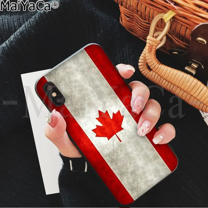 MaiYaCa Канада Флаг рукоделие принт рисунок чехол для телефона крышка в виде ракушки для iPhone 8 7 6 6 S плюс 5 5S SE XR X XS MAX Coque в виде ракушки