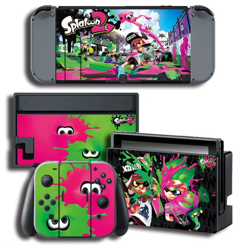 Игра Splatoon 2 кожи Стикеры для Nintendo Switch NS ДЛЯ консоли и контроллер Защитная крышка
