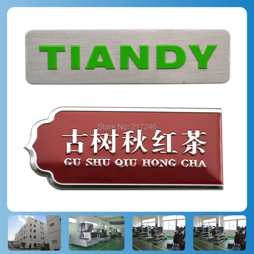 custom embossed zinc alloy name metal sign,Silver Customized Logo