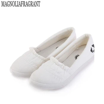 

2017 new ultra-comfortable casual canvas shoes flat shoes women shoes w342