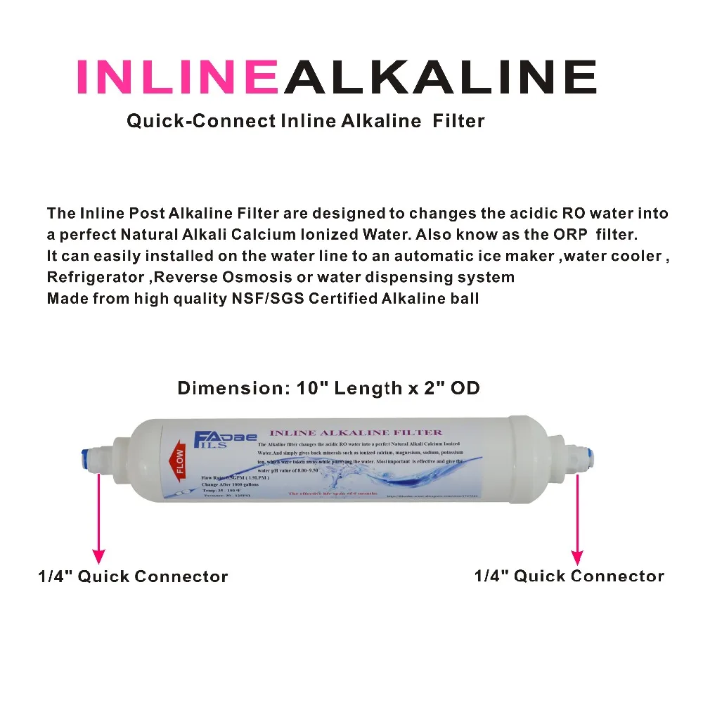 inline alkaline filter with QC -2