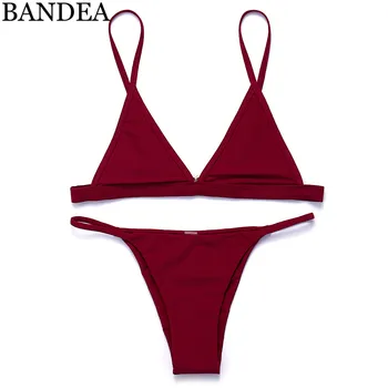 

BANDEA Bikini 2019 Sexy Bikini Set Women Swimwear Female Swimsuit Red Bikinis Micro Brazilian Swimsuits Swimming Suit For Women