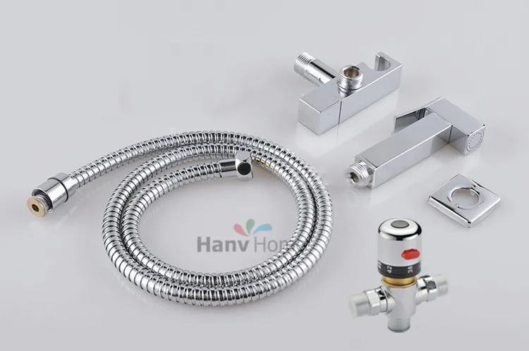 Thermostatic Mixing Valve Toilet Hand held Sprayer Brass Shattaf Bidet ...