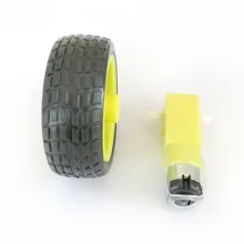 65 flat mouth rubber wheel set (including motor), motor slowdown, DIY science and technology model robot doit one set accessory for robot tank car chassis including metal bearing wheel driving wheel tracks motor diy rc toy part