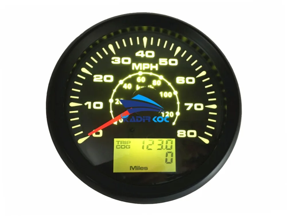 1 шт. 0-80MPH gps Скорость одометров туда и обратно датчики Cog 85 мм 0-120 км/ч ЖК спидометры gps Mileometers для автомобиля Лодка Грузовик