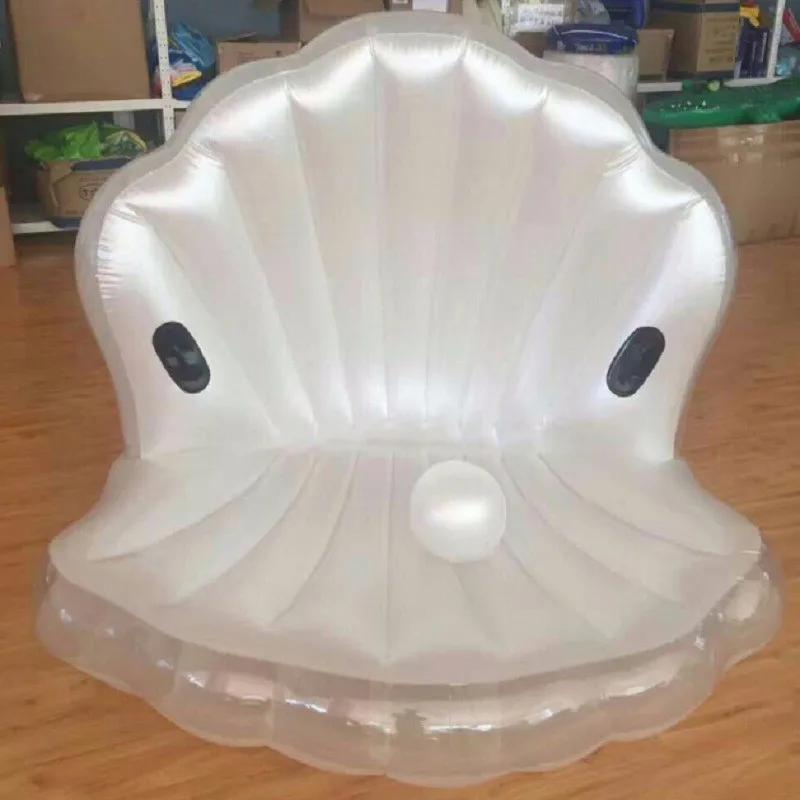 173 см гигантская надувная оболочка бассейн поплавок дизайн Лето Вода Воздух кровать для отдыха раскладушка с жемчугом Seashell гребешок доска