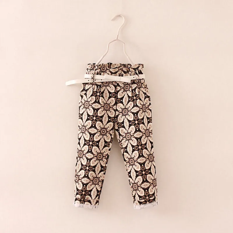 2018 Child Trousers Baby Girl Print Pants Kids Child Baby Knitted