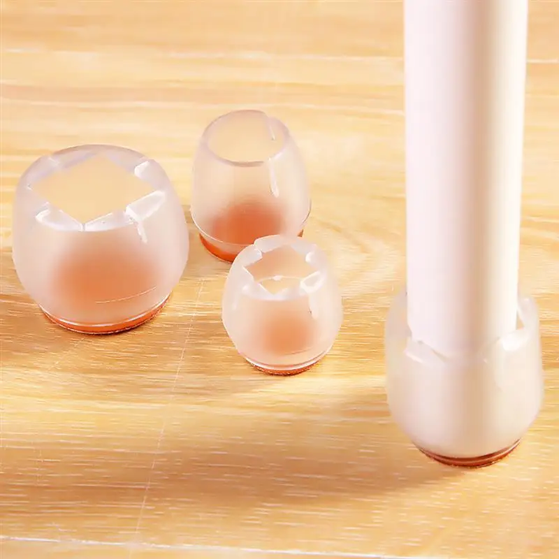 1 Set Chair Leg Caps Silicone Feet Protector Pads Furniture Table Covers Round Bottom 1 Set Chair Leg Caps Silicone Feet Protector Pads Furniture Table Covers Round Bottom