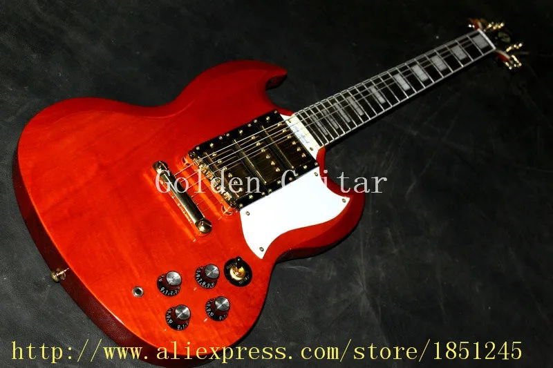 New Arrival Orange Model 3 Pickups Electric Guitar High Quality OEM
