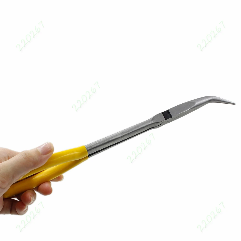 Extended 276mm 11" Long Nose Curved Bent Nose Pliers DIY Craft Clamp