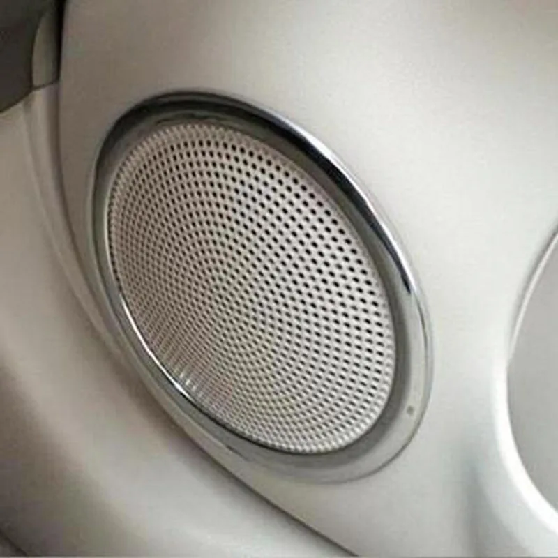 

for Nissan Qashqai J11 2014 2015 2016 2017 2018 Interior Frame Speaker Box Plated Ring Chrome Car Styling Sticker Accessories