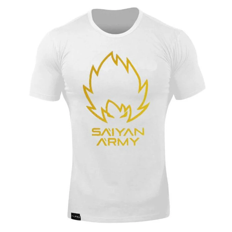 Супер Саян Гоку тренировочная камуфляжная футболка Летняя Dragon Ball мужские хлопковые военные футболки цветная короткая футболка для отдыха