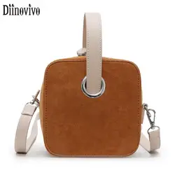 Diinovivo модные Scurb кожаные женские сумки-мессенджеры миниатюрные сумки-шопперы маленькие Лоскутные женские сумки известного бренда женская