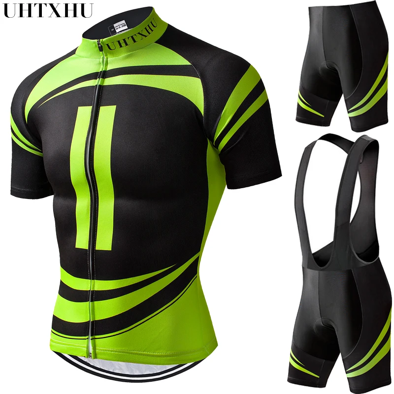 Uhtxhu 2019 الصيف الدراجات مجموعة الرجال MTB الدراجة الدراجات الملابس سباق دراجة الملابس مايوه روبا Ciclismo الدراجات طقم زي رياضي
