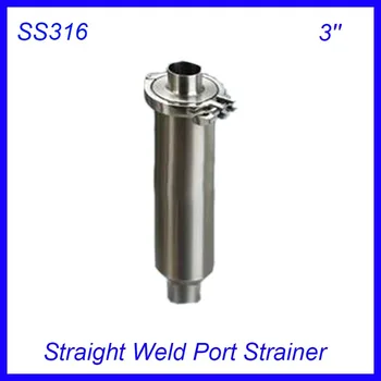 

3'' hygienic Stainless Steel SS316 Inline straight Strainer Filter f Beer/ dairy/ pharmaceutical/beverag /chemical industry