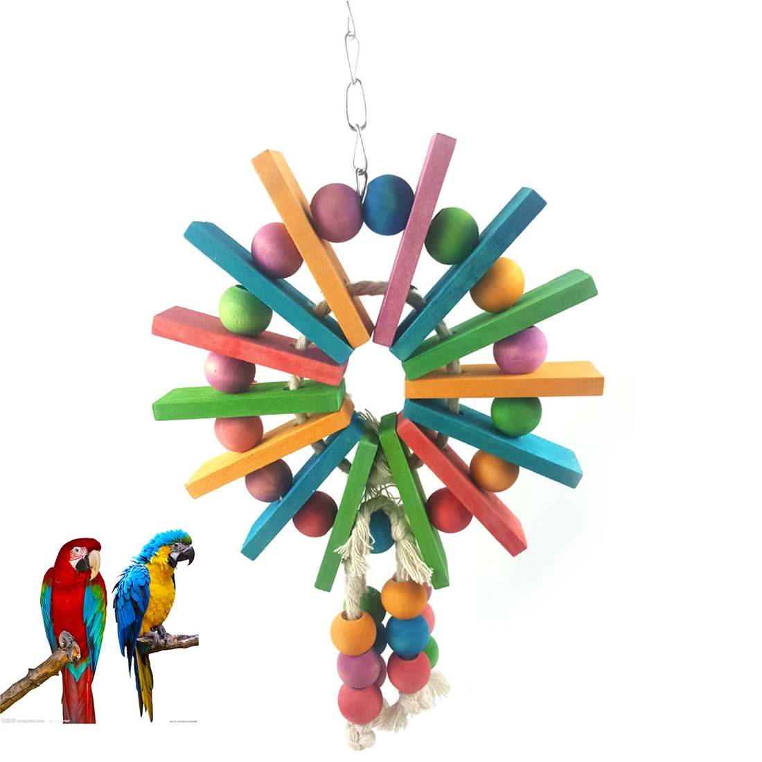 Птица клювоточка для попугая игрушки для кормления, Висячие игрушки гнездо для попугая подходит для средних и маленьких попугаев и птиц