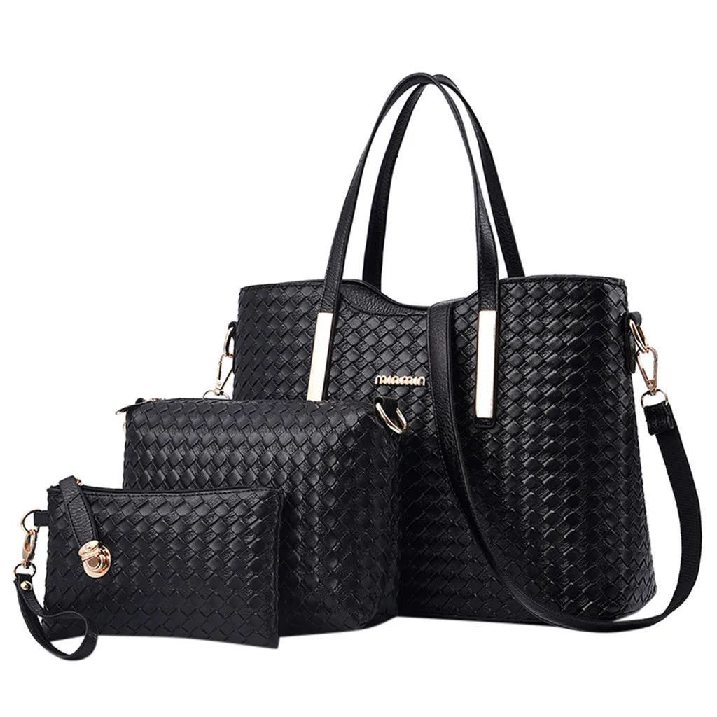 

3Pcs Sets Women Bags Pattern Solid Leisure Messenger Bags+Handbag+Ladies Purse Fashion Crossbody Bag for Women Sac A Main #40