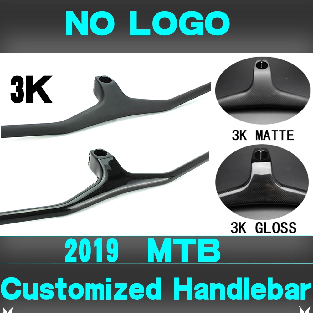 Syn Custom Champion MTB elevador de bicicleta-Manillar integrado en una forma de 17 grados con vástago 3K negro mate manillar MTB de carbón - 4