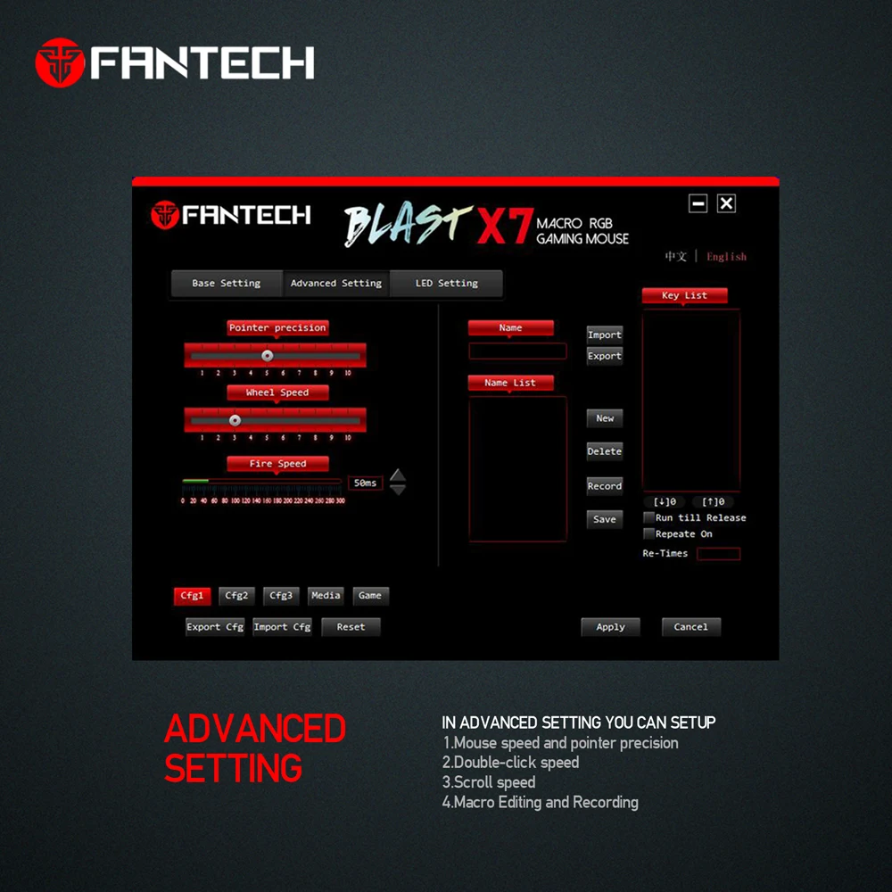 FANTECH X7 макро RGB мышь 4800 dpi оптическая 6D Проводная игровая мышь USB Pro геймерская компьютерная эргономичная мышь