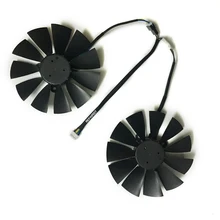 2pcs RX580/570/470 graphics card fan for ASUS DUAL-RX580-4G/8g ROG Strix RX570 RX 470 OC Video cards cooling