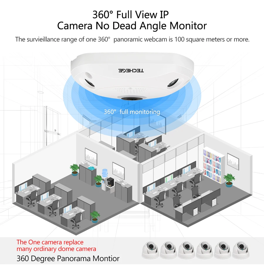 Yoosee VR IP камера беспроводная Проводная 960 P умная камера 360 градусов панорамный CCTV камера безопасности 1.3MP wifi камера ночного видения